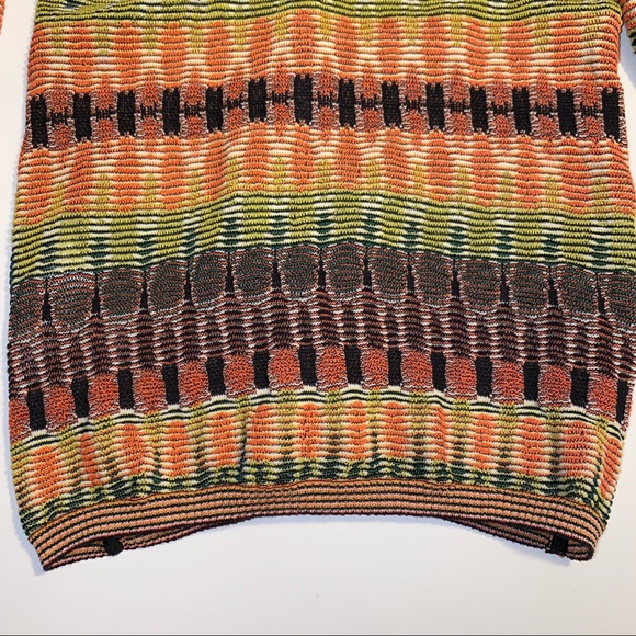 Missoni Orange Lime Green Zig Zag Cardigan Sweater - Picture 12 of 16